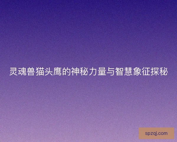 灵魂兽猫头鹰的神秘力量与智慧象征探秘